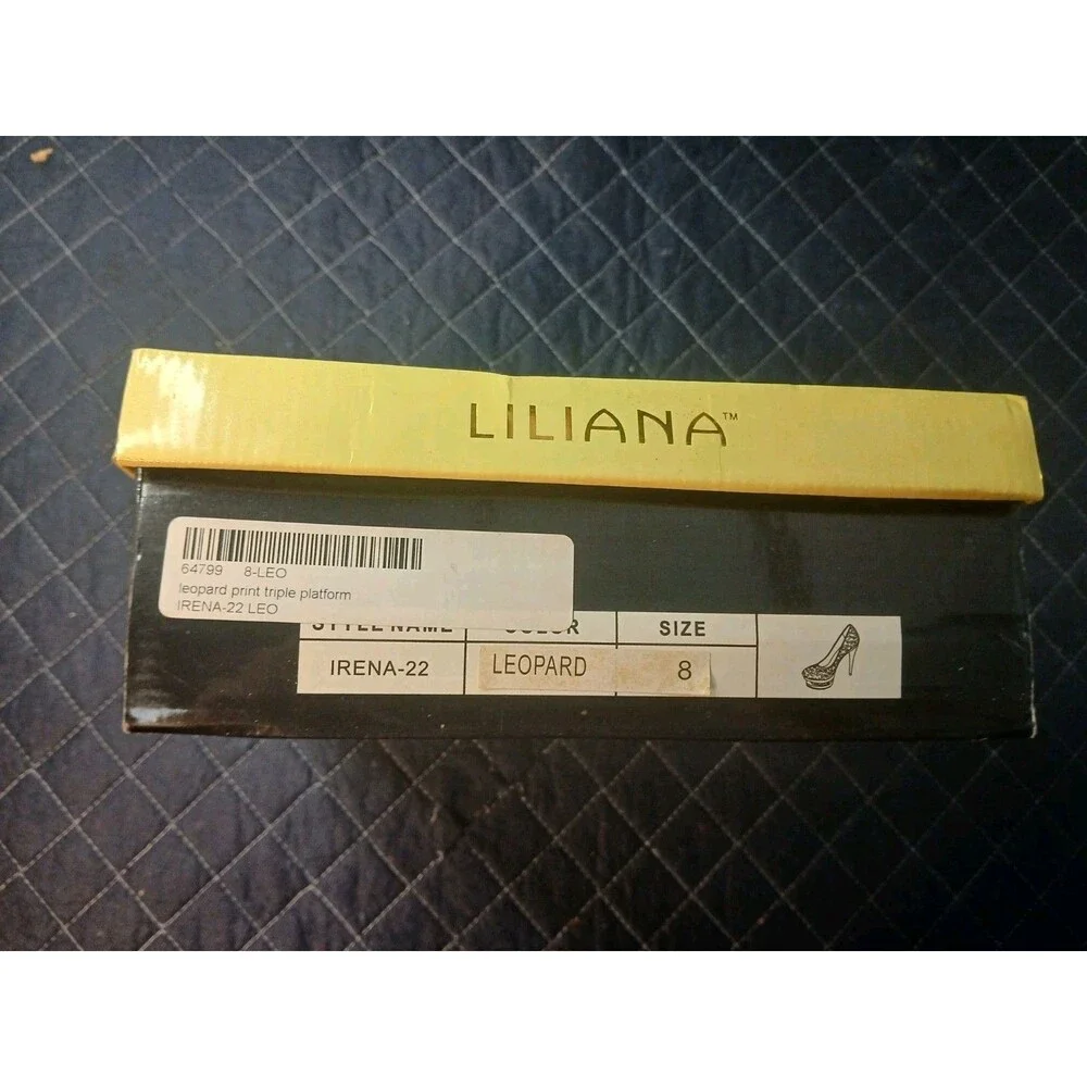 Liliana Leopard Print Platform Heels Strap Size 8
